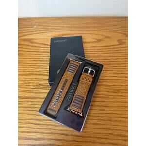 Fullmosa Leather Apple Watch Band Two-Toned Brown 42/44/45/49